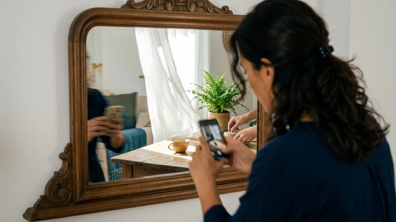Workshop Instagram Javier Elices 2026: opiniones y para quién encaja 6 Persona fotografiando una escena cotidiana para crear contenido de Instagram sin mostrar la cara