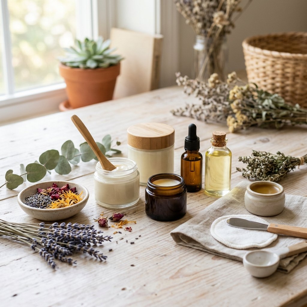 cremas y bálsamos al aprender a hacer cosmética natural casera
