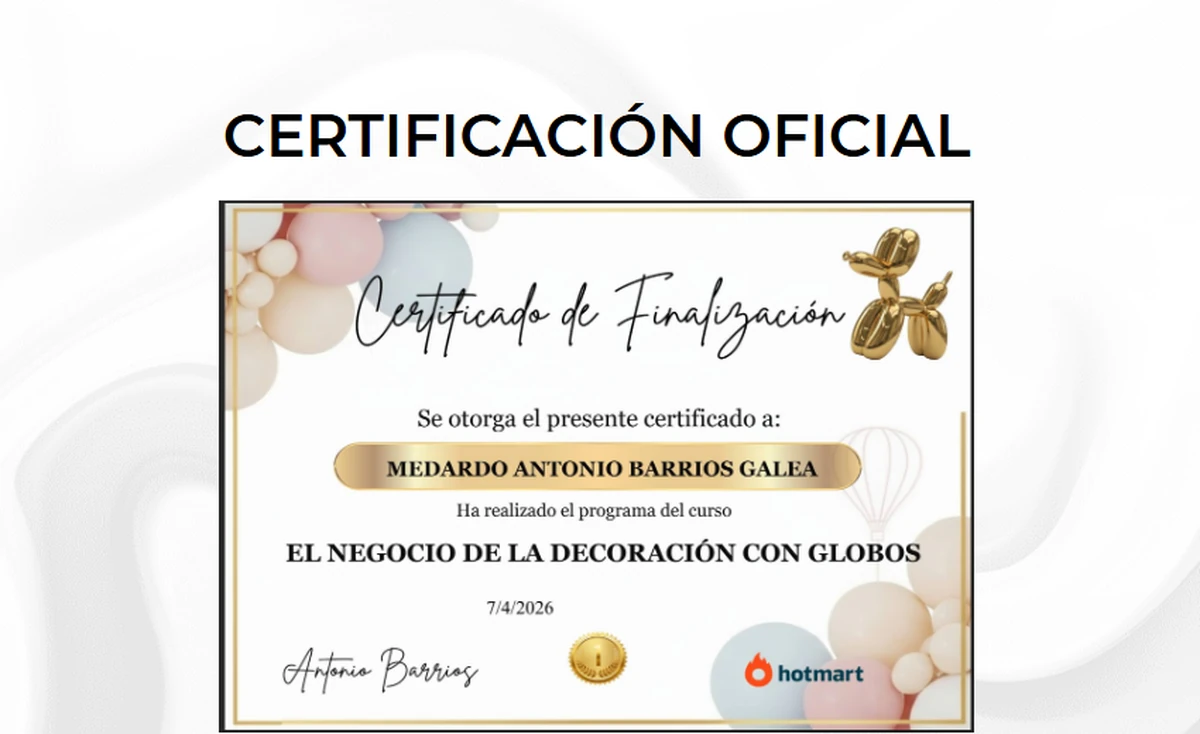 certificacion oficial de Decoraglobo con diploma digital recortado sin texto entrecortado
