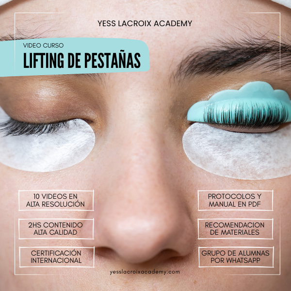 ✨ Curso Online de Lifting de Pestañas con Tinte Semipermanente Certificado: Yess Lacroix 2025 3 fotografia de matarial del curso onlin de lifting de pestañas con tinte 20025 de Yess Lacroix