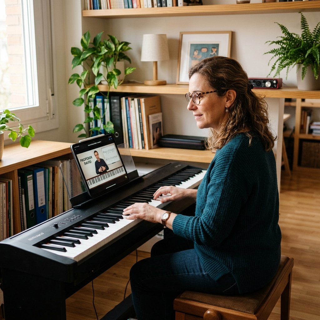 Curso de piano online para principiantes desde cero 3 persona aprendiendo piano desde cero con curso online para principiantes