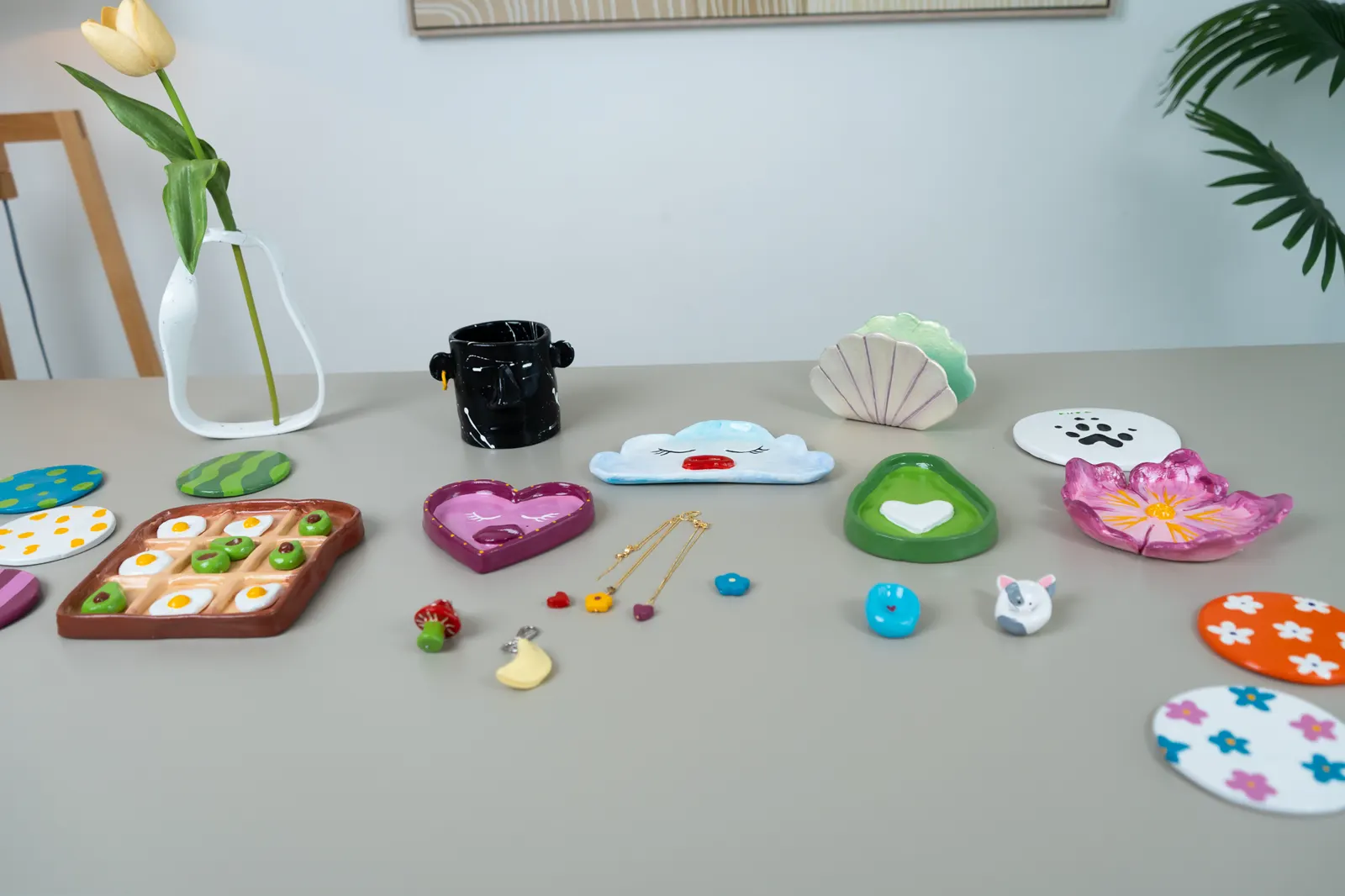 Piezas Decorativas en Arcilla Fría: opiniones y análisis del curso 4 Conjunto de proyectos decorativos incluidos en el curso de arcilla fría